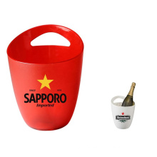 New design 3L outdoor portable picnic oval shaped eco-friendly colorful plastic ice bucket with customized logo printed
